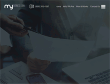 Tablet Screenshot of mybusinessloan.com